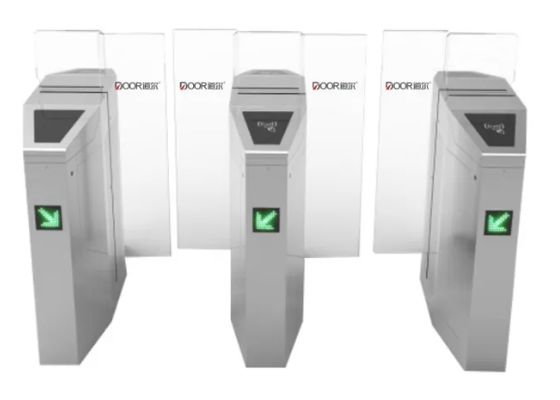 40W 550mm Width Cards Reader Glass Sliding Turnstile
